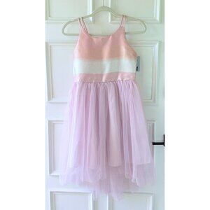 Cat and Jack Dress Tulle Lilac Pink Sparkle Sleeveless Girls Large Ombre Shimmer